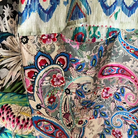 Johnny Was Silk Patchwork Kimono - L - Picture 8 of 8